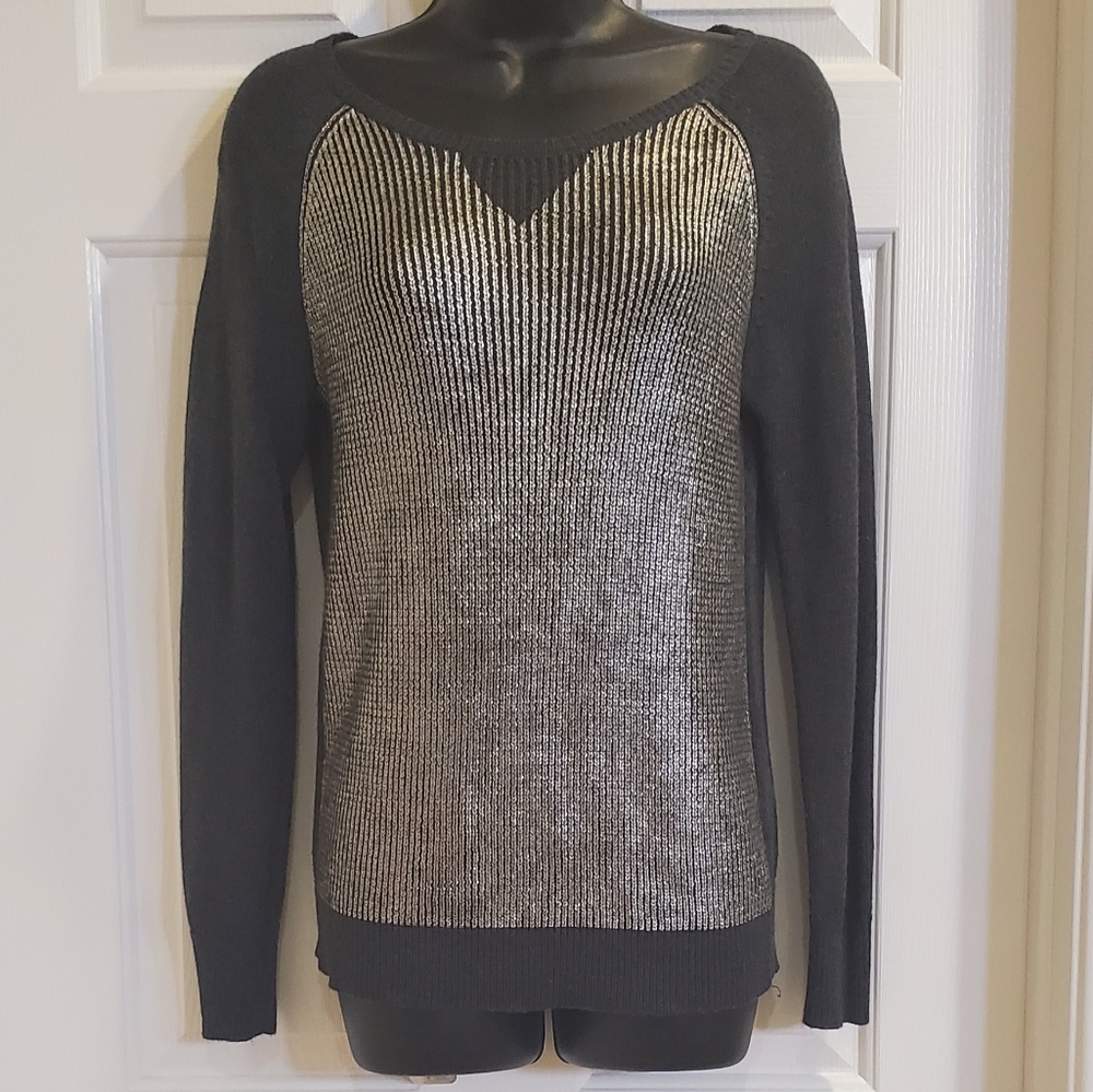 Gray and Silver Sweater
